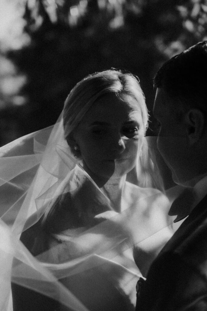 Cinematic-style candid portraits of a couple on their wedding day in the Charleston, SC area.